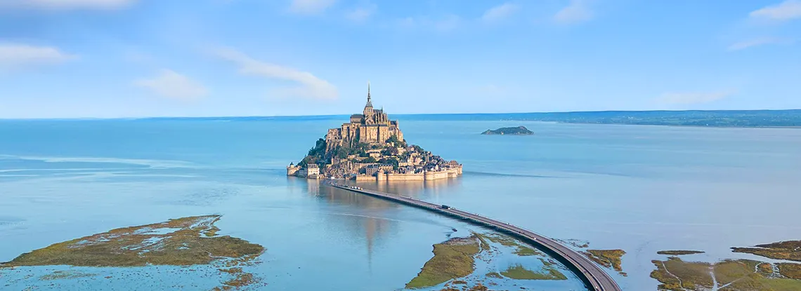 Mont-Saint-Michel view from the bay