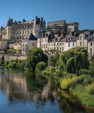 View of Amboise Castle overlooking the Loire River — part of the In the Steps of Leonardo da Vinci Tour by Beaurouge, exploring his French legacy.